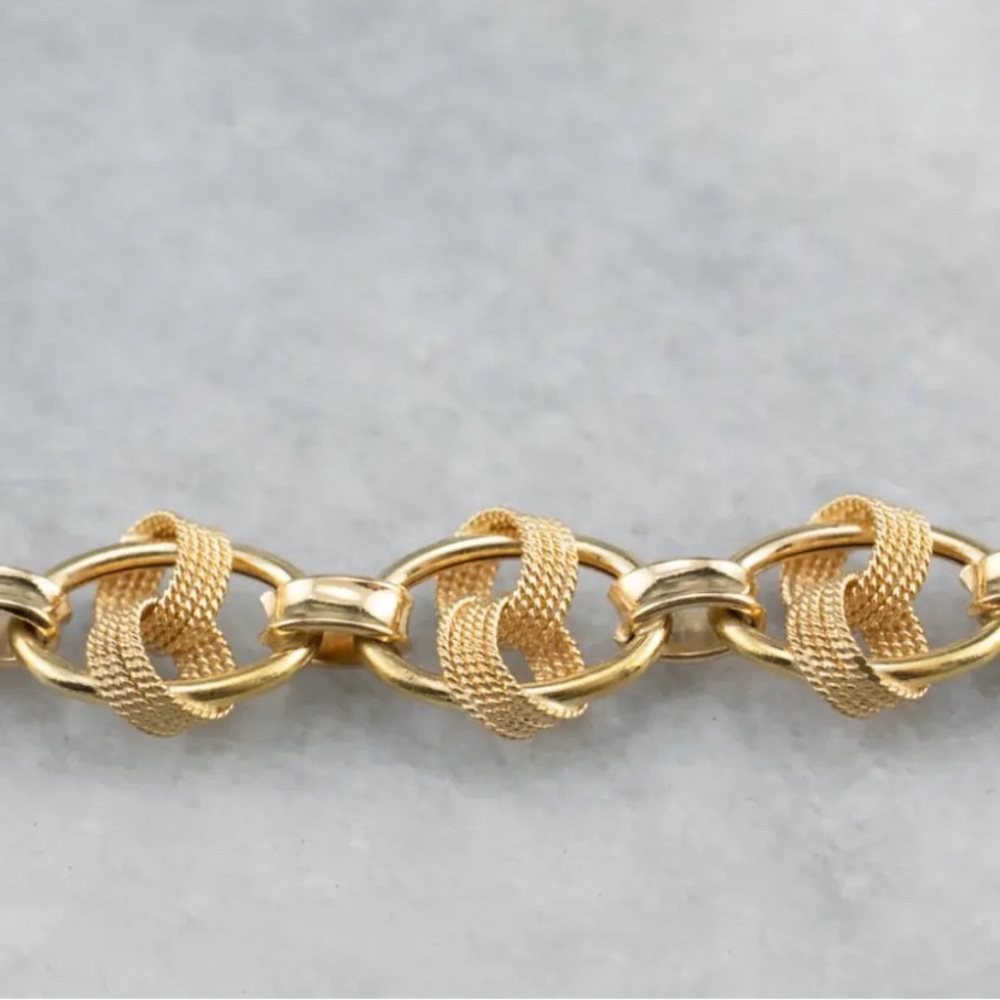 Market Square Jewelers 18k Gold Fancy Link Bracelet View 5